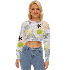 Doodle Flowers Hand Drawing Pattern Lightweight Long Sleeve Sweatshirt by danenraven