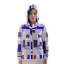 Background Santorini Greece Women s Hooded Windbreaker View1