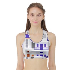 Background Santorini Greece Sports Bra With Border by Ravend