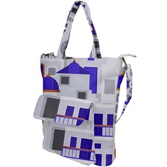 Background Santorini Greece Shoulder Tote Bag by Ravend