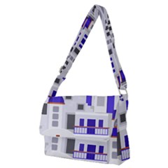 Background Santorini Greece Full Print Messenger Bag (m) by Ravend