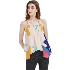 Border Leaves Design Frame Flowy Camisole Tank Top by Ravend