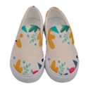 Border Leaves Design Frame Women s Canvas Slip Ons View1