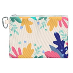 Border Leaves Design Frame Canvas Cosmetic Bag (xl) by Ravend