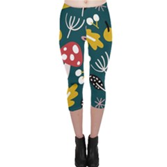 Autumn Nature Sheets Forest Capri Leggings  by Ravend