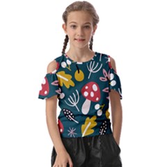 Autumn Nature Sheets Forest Kids  Butterfly Cutout Tee by Ravend