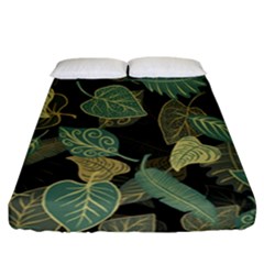 Autumn Fallen Leaves Dried Leaves Fitted Sheet (california King Size) by Ravend