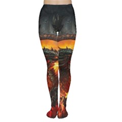 Red And Black Dragon Fire Tights by danenraven