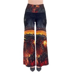 Red And Black Dragon Fire So Vintage Palazzo Pants by danenraven