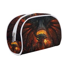 Red And Black Dragon Fire Make Up Case (small) by danenraven