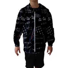 Black Background Text Overlay  Mathematics Formula Kids  Hooded Windbreaker by danenraven