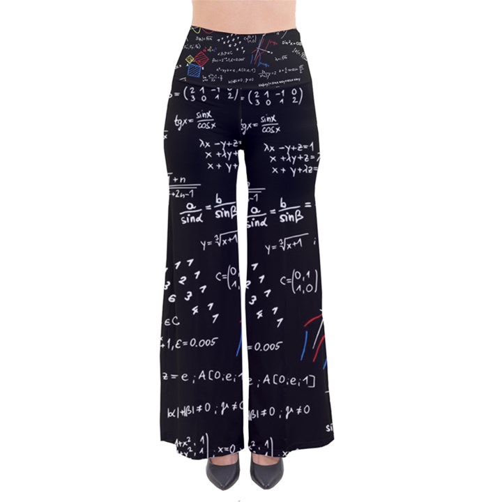 Black Background Text Overlay  Mathematics Formula So Vintage Palazzo Pants