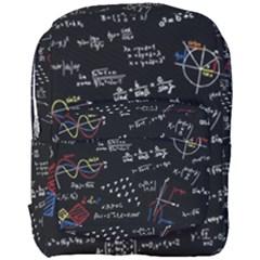 Black Background Text Overlay  Mathematics Formula Full Print Backpack by danenraven