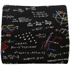 Black Background Text Overlay  Mathematics Formula Seat Cushion by danenraven