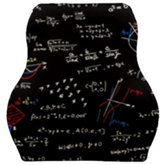 Black Background Text Overlay  Mathematics Formula Car Seat Velour Cushion  by danenraven