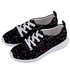 Black Background Text Overlay  Mathematics Formula Women s Lightweight Sports Shoes by danenraven