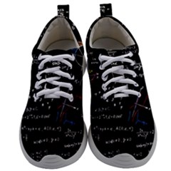 Black Background Text Overlay  Mathematics Formula Mens Athletic Shoes by danenraven