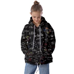 Black Background Text Overlay  Mathematics Formula Kids  Oversized Hoodie by danenraven