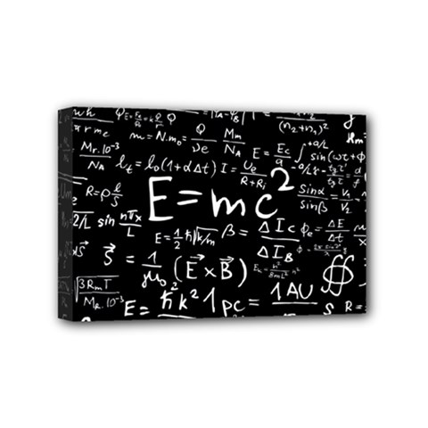 Science Einstein Formula Mathematics Physics Mini Canvas 6  X 4  (stretched) by danenraven