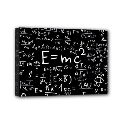 Science Einstein Formula Mathematics Physics Mini Canvas 7  X 5  (stretched) by danenraven