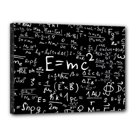 Science Einstein Formula Mathematics Physics Canvas 16  X 12  (stretched) by danenraven