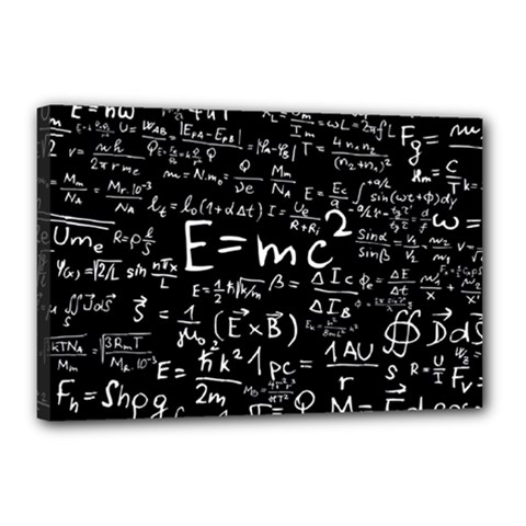 Science Einstein Formula Mathematics Physics Canvas 18  X 12  (stretched) by danenraven