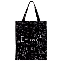 Science Einstein Formula Mathematics Physics Zipper Classic Tote Bag by danenraven