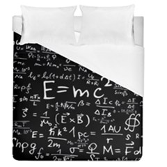 Science Einstein Formula Mathematics Physics Duvet Cover (queen Size) by danenraven