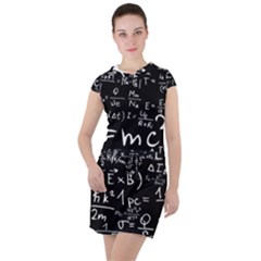 Science Einstein Formula Mathematics Physics Drawstring Hooded Dress