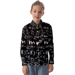 Science Einstein Formula Mathematics Physics Kids  Long Sleeve Shirt by danenraven