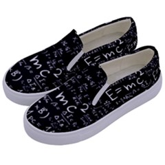 Science Einstein Formula Mathematics Physics Kids  Canvas Slip Ons by danenraven