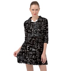 Science Einstein Formula Mathematics Physics Mini Skater Shirt Dress by danenraven