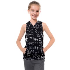 Science Einstein Formula Mathematics Physics Kids  Sleeveless Hoodie by danenraven