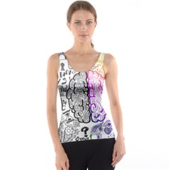 Anatomy Brain Head Medical Psychedelic  Skull Tank Top by danenraven