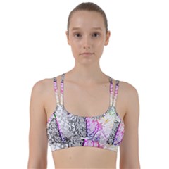 Anatomy Brain Head Medical Psychedelic  Skull Line Them Up Sports Bra by danenraven