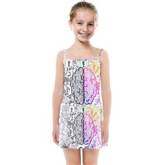 Anatomy Brain Head Medical Psychedelic  Skull Kids  Summer Sun Dress by danenraven