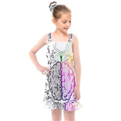 Anatomy Brain Head Medical Psychedelic  Skull Kids  Overall Dress by danenraven