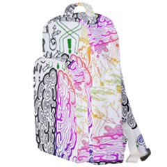 Anatomy Brain Head Medical Psychedelic  Skull Double Compartment Backpack by danenraven