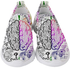 Anatomy Brain Head Medical Psychedelic  Skull Kids  Slip On Sneakers