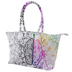 Anatomy Brain Head Medical Psychedelic  Skull Canvas Shoulder Bag by danenraven