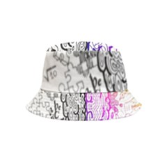 Anatomy Brain Head Medical Psychedelic  Skull Inside Out Bucket Hat (kids) by danenraven