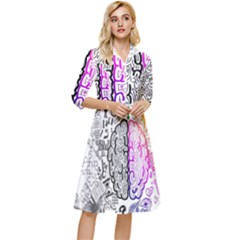 Anatomy Brain Head Medical Psychedelic  Skull Classy Knee Length Dress by danenraven