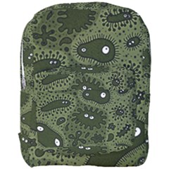 Green Bacteria Digital Wallpaper Eyes Look Biology Pattern Full Print Backpack by danenraven