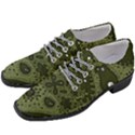 Green Bacteria Digital Wallpaper Eyes Look Biology Pattern Women Heeled Oxford Shoes View2