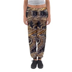 Gold And Silver Dragon Illustration Chinese Dragon Animal Women s Jogger Sweatpants by danenraven