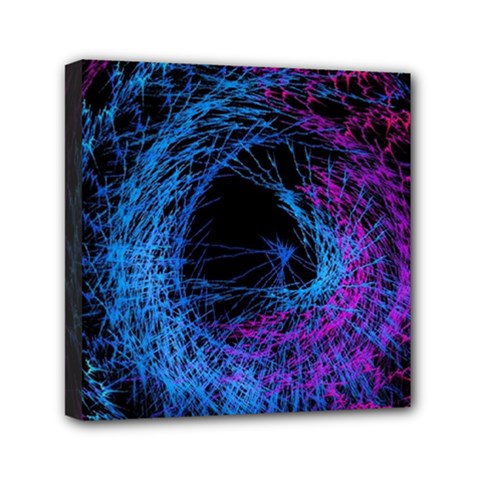 Symmetry Awesome 3d Digital Art Graphic Pattern Vortex Mini Canvas 6  X 6  (stretched) by danenraven