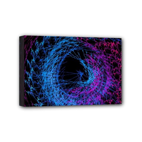 Symmetry Awesome 3d Digital Art Graphic Pattern Vortex Mini Canvas 6  X 4  (stretched) by danenraven