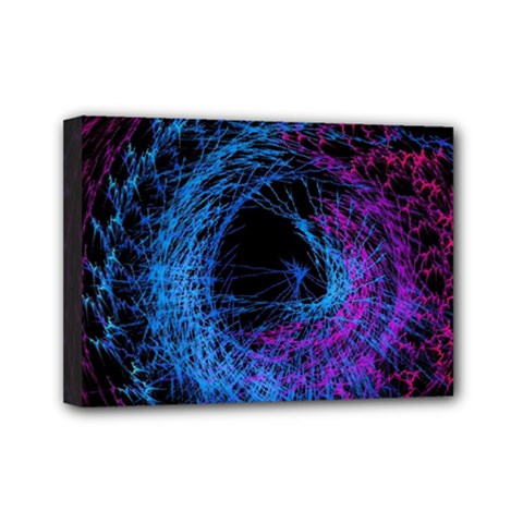 Symmetry Awesome 3d Digital Art Graphic Pattern Vortex Mini Canvas 7  X 5  (stretched) by danenraven