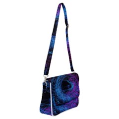 Symmetry Awesome 3d Digital Art Graphic Pattern Vortex Shoulder Bag With Back Zipper by danenraven