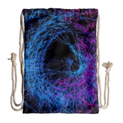 Symmetry Awesome 3d Digital Art Graphic Pattern Vortex Drawstring Bag (large) by danenraven